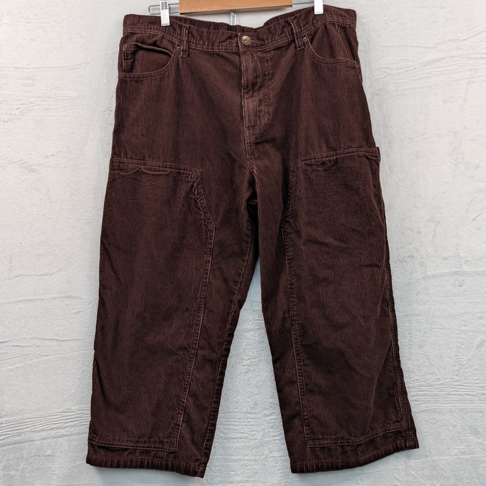 No Boundaries Carpenter Pants Mens 41x25 Brown Corduroy Carpenter Double Knee